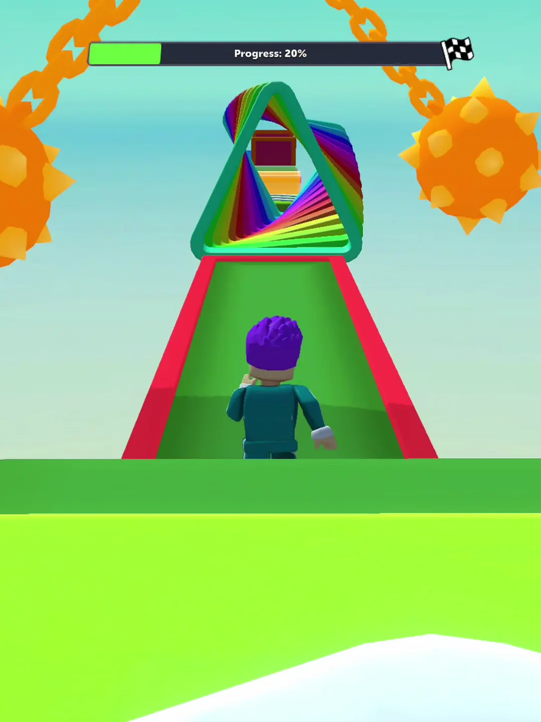 Keyboard Escape gameplay showing an elevated obstacle course